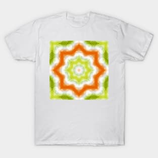 Orange and green abstract pattern T-Shirt